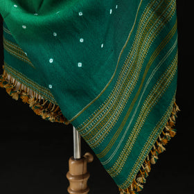 Kutch Handwoven Bandhani Merino Wool Shawl 45