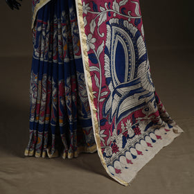Kalamkari Printed Kota Doria Cotton Saree 21