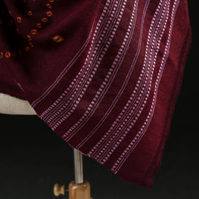 Kutch Handwoven Bandhani Tie-Dye Merino Wool Shawl 36
