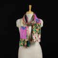 Bengal Kantha Handwork Patchwork Reversible Silk Stole 332
