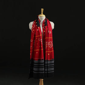 Kutch Handwoven Bandhani Tie-Dye Merino Wool Shawl 37