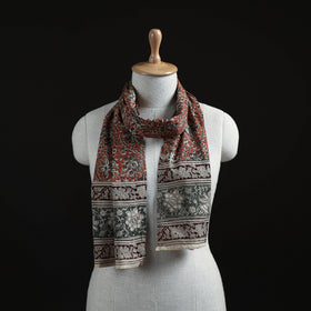 Pedana Block Print Natural Dyed Cotton Kalamkari Stole 64