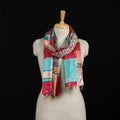 Bengal Kantha Handwork Patchwork Reversible Silk Stole 334