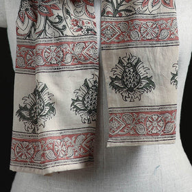 Pedana Block Print Natural Dyed Cotton Kalamkari Stole 66