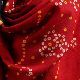 Kutch Handwoven Bandhani Tie-Dye Merino Wool Shawl 37