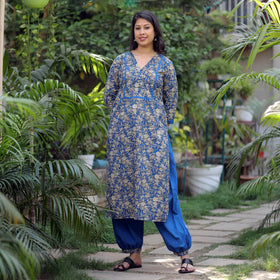 Kalamkari Kurta with Palazzo & Dupatta Set