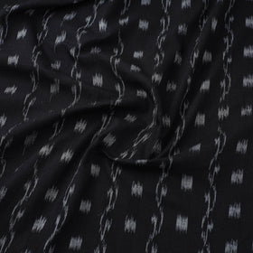 Black Sambalpuri Ikat Cotton Fabric