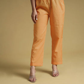 Orange - yellow - plain dyed cotton co-ord set - handcrafted