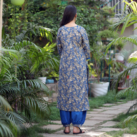 Kalamkari Kurta with Palazzo & Dupatta Set