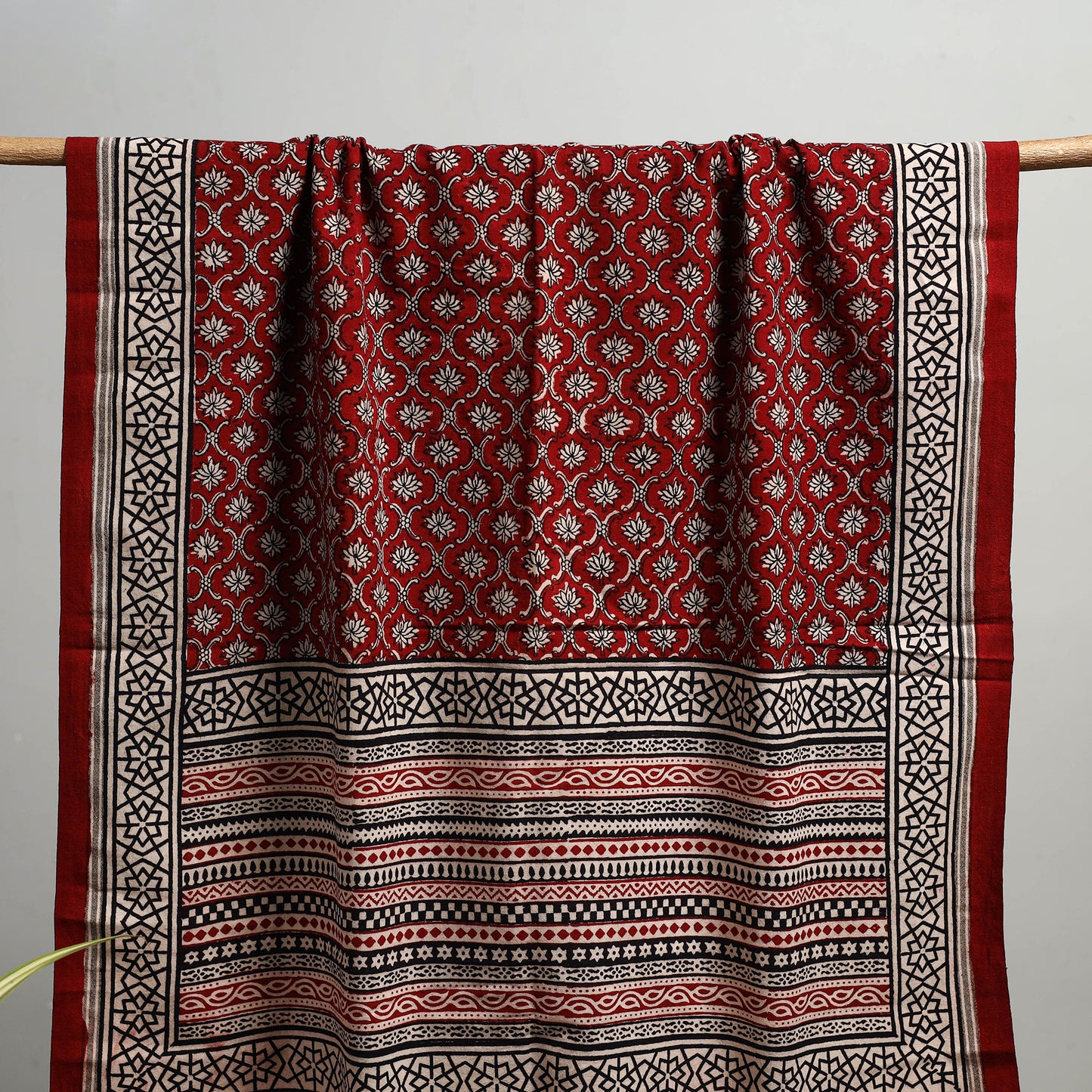 Handloom Cotton Natural Dyed Hand Block Bagh Print Towel 103