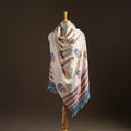 Floral Sanganeri Print Pure Merino Wool Handwoven Shawl 27
