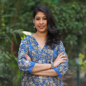 Kalamkari Kurta with Palazzo & Dupatta Set