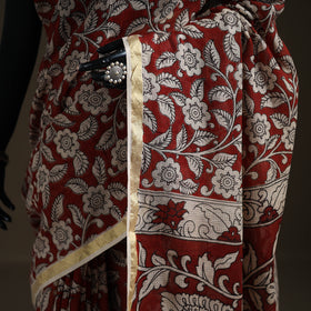 Kalamkari Printed Kota Doria Cotton Saree 23