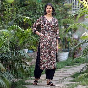 Kalamkari Kurta with Palazzo & Dupatta Set