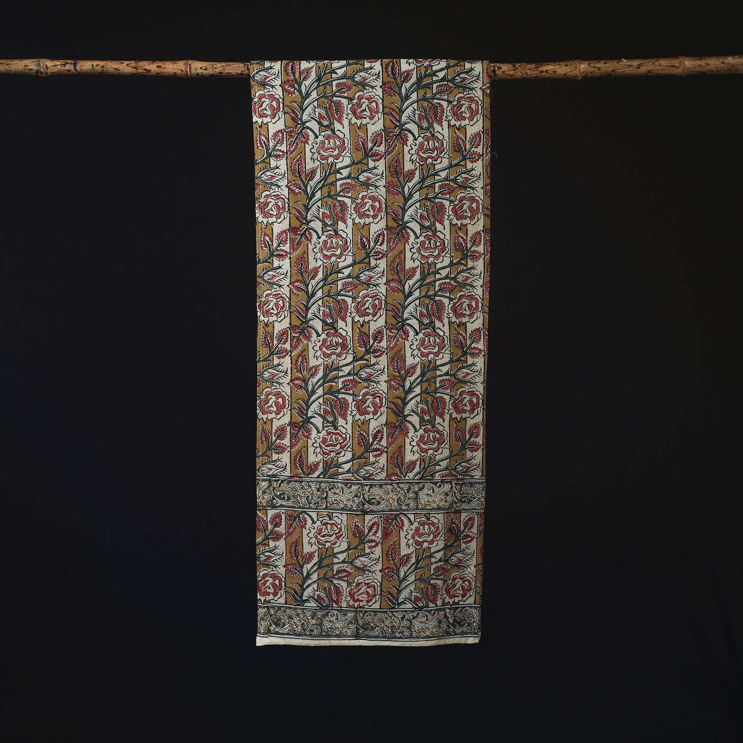Pedana Block Print Natural Dyed Cotton Kalamkari Stole 62