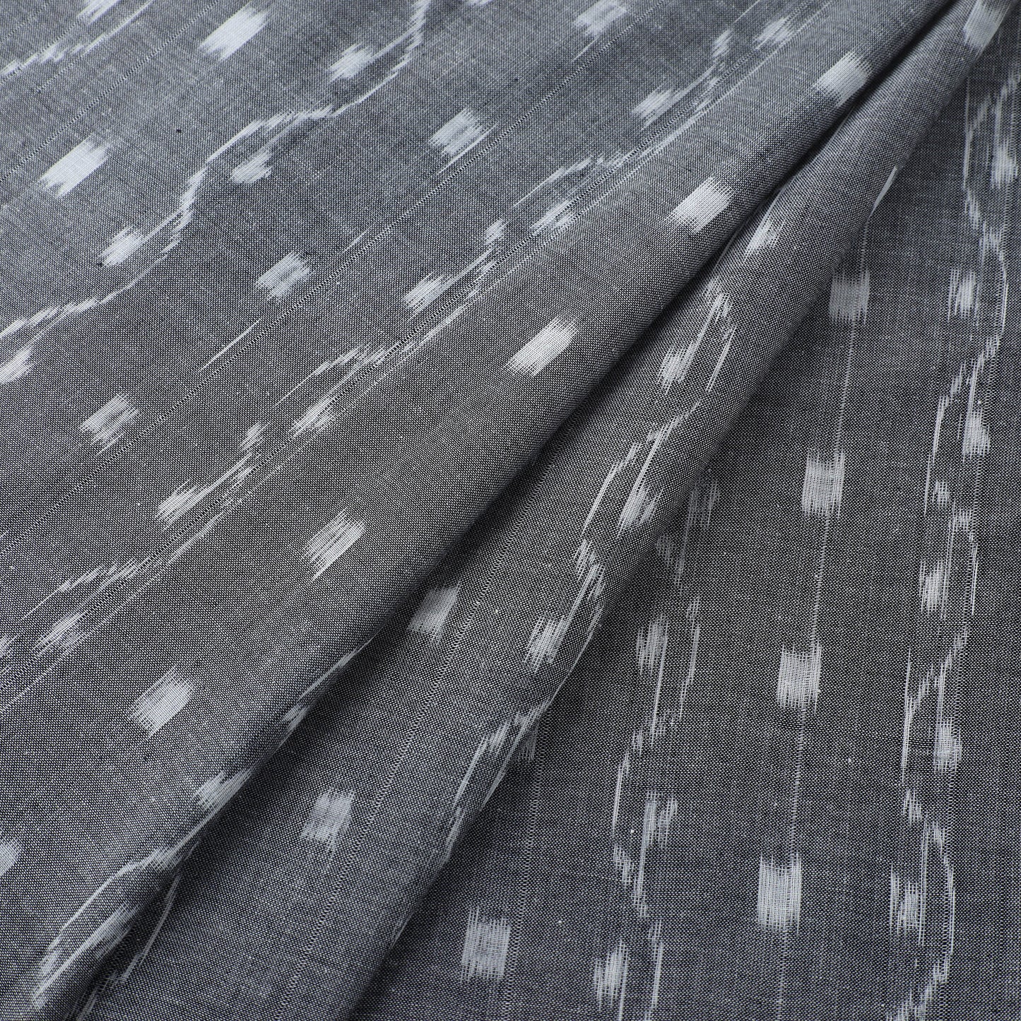 Grey Sambalpuri Ikat Cotton Fabric