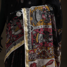 Kalamkari Printed Kota Doria Cotton Saree 24