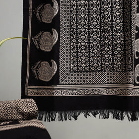 Handloom Cotton Natural Dyed Hand Block Bagh Print Towel 104