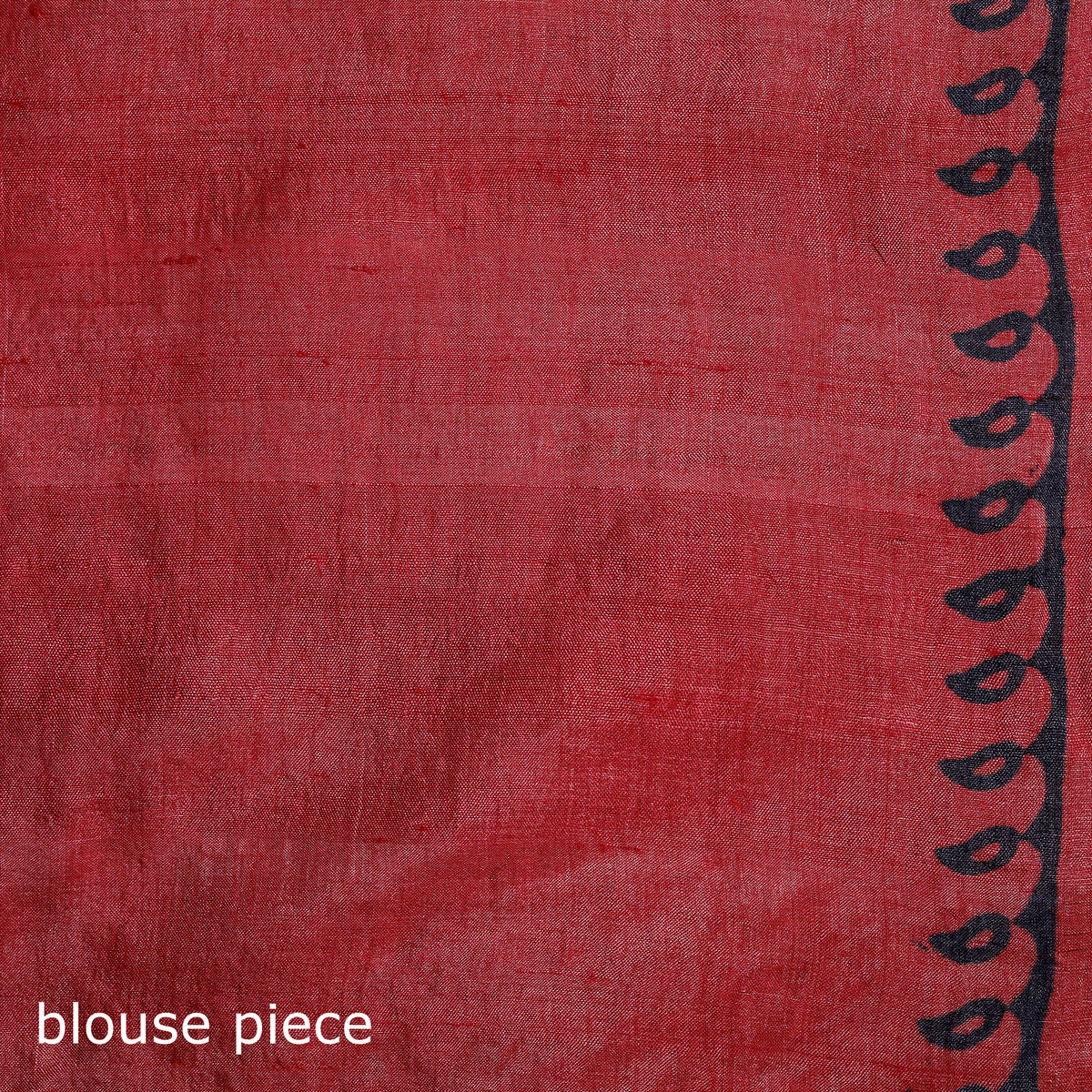 Pure Handloom Tussar Silk Saree in Bengal Hand Block Prints 02