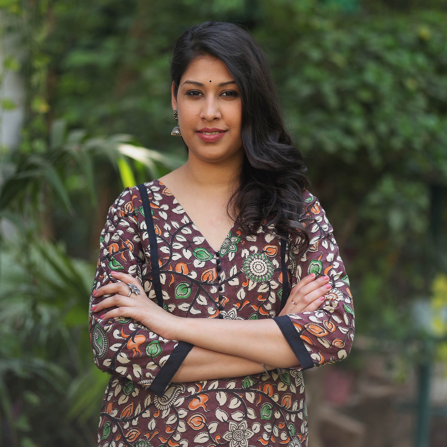 Kalamkari Kurta with Palazzo & Dupatta Set