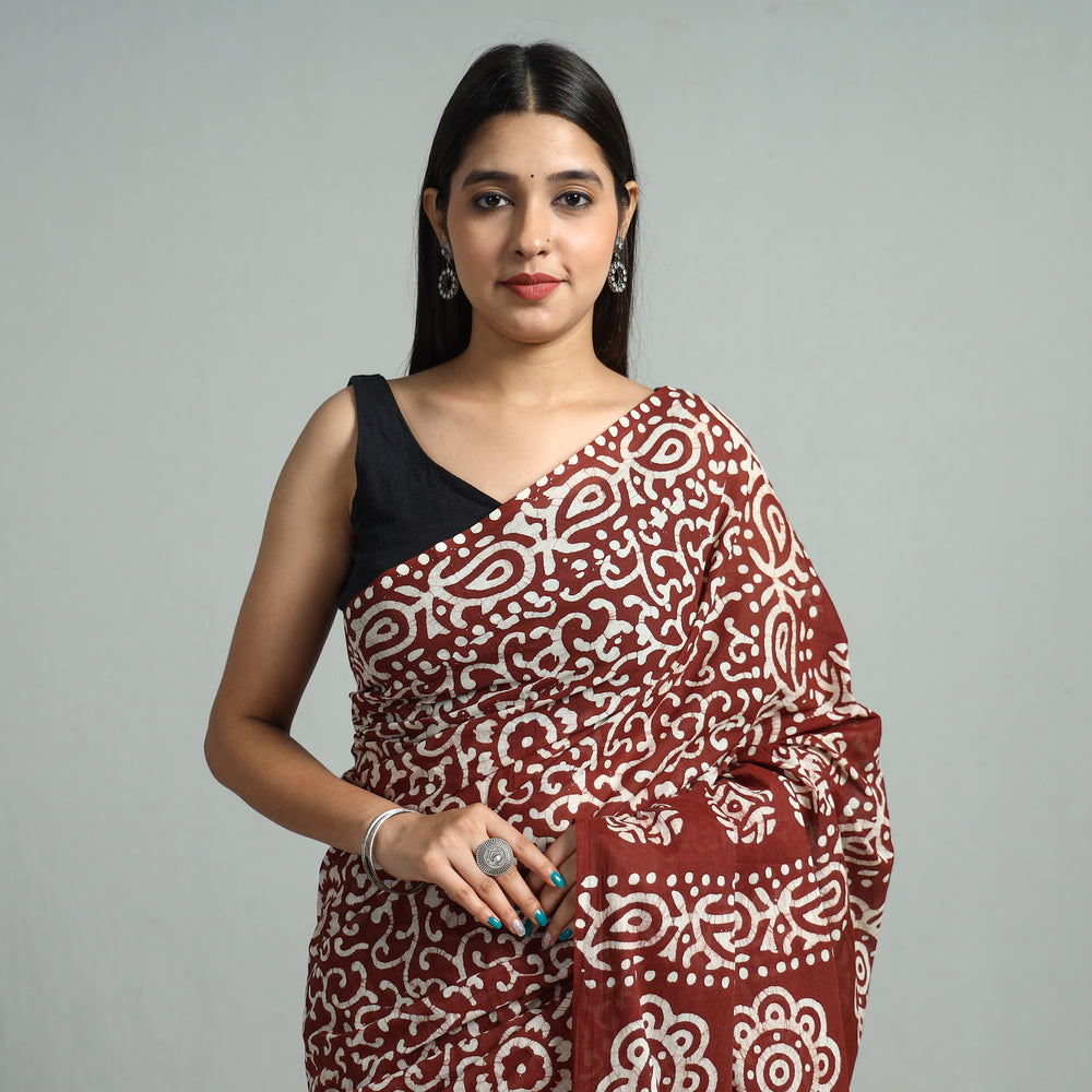 Batik Print Saree