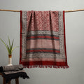 Handloom Cotton Natural Dyed Hand Block Bagh Print Towel 106