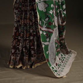 Kalamkari Printed Kota Doria Cotton Saree 25