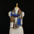 Bengal Kantha Handwork Patchwork Reversible Silk Stole 349