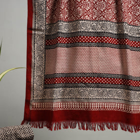 Handloom Cotton Natural Dyed Hand Block Bagh Print Towel 106