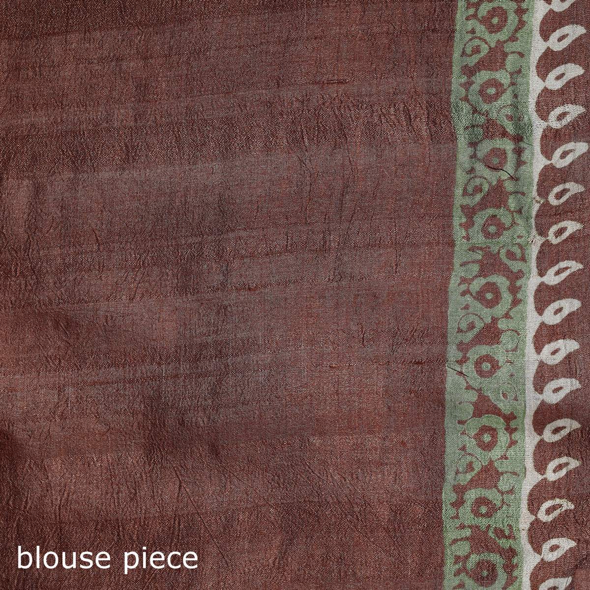 Pure Handloom Tussar Silk Saree in Bengal Hand Block Prints 01