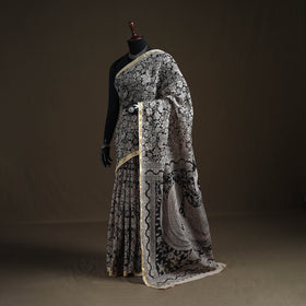 Kalamkari Printed Kota Doria Cotton Saree 26