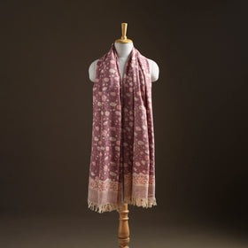 Floral Sanganeri Print Pure Merino Wool Handwoven Shawl 29