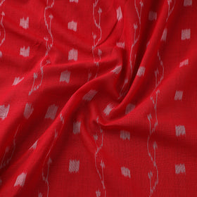 Red Sambalpuri Ikat Cotton Fabric
