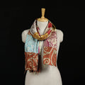Bengal Kantha Handwork Patchwork Reversible Silk Stole 352
