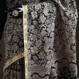 Kalamkari Printed Kota Doria Cotton Saree 26