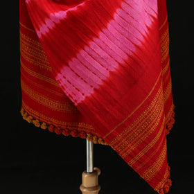 Kutch Handwoven Clamp Dyed Shibori Desi Wool Shawl 57