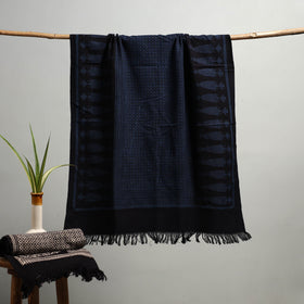 Handloom Cotton Natural Dyed Hand Block Bagh Print Towel 107