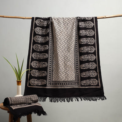 Handloom Cotton Natural Dyed Hand Block Bagh Print Towel 108