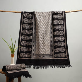 Handloom Cotton Natural Dyed Hand Block Bagh Print Towel 108