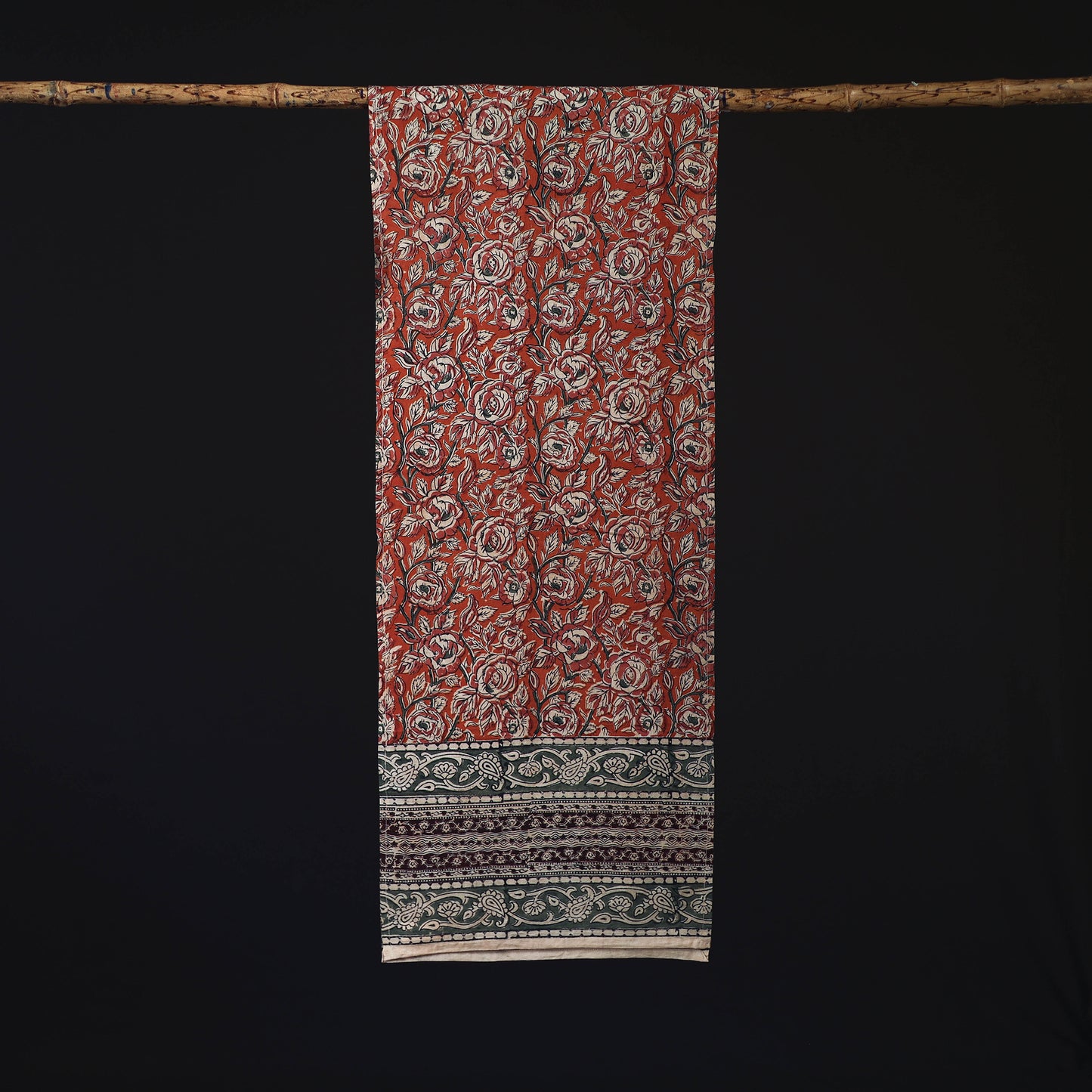 Pedana Block Print Natural Dyed Cotton Kalamkari Stole 48