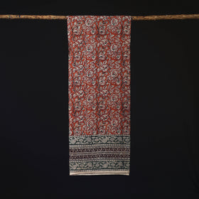 Pedana Block Print Natural Dyed Cotton Kalamkari Stole 48
