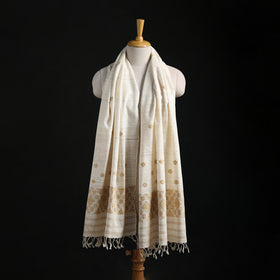 Handspun Handwoven Pure Eri Silk Aari Hand Embroidered Shawl of Assam 11