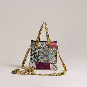 Multicolor - Handcrafted Quilted Patchwork Sling Bag 02