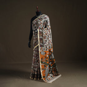 Kalamkari Printed Kota Doria Cotton Saree 27