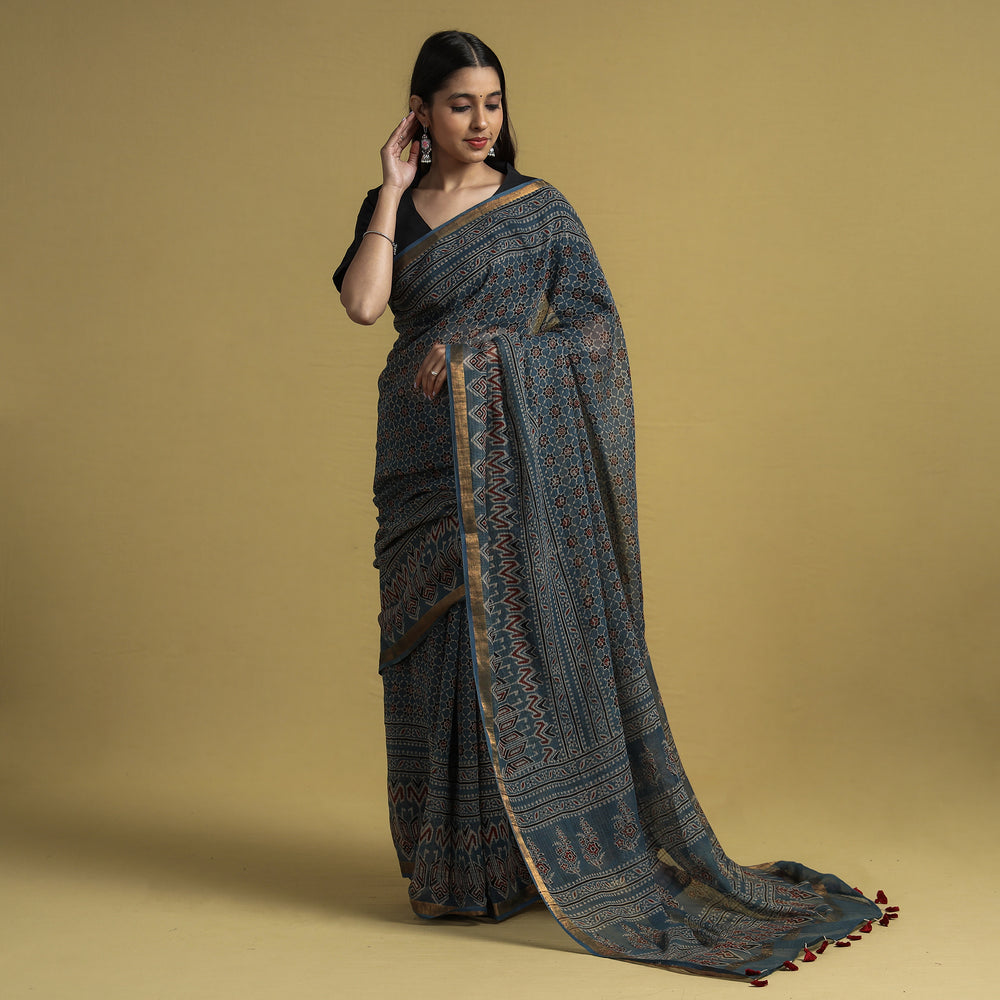 ajrakh saree