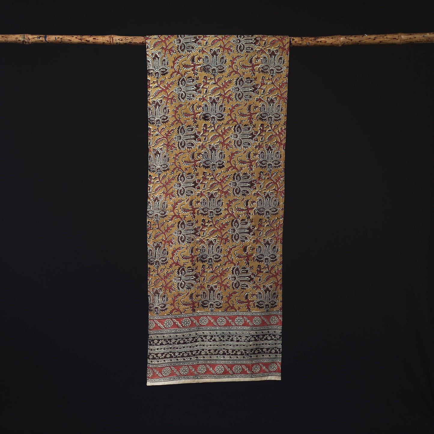 Pedana Block Print Natural Dyed Cotton Kalamkari Stole 46