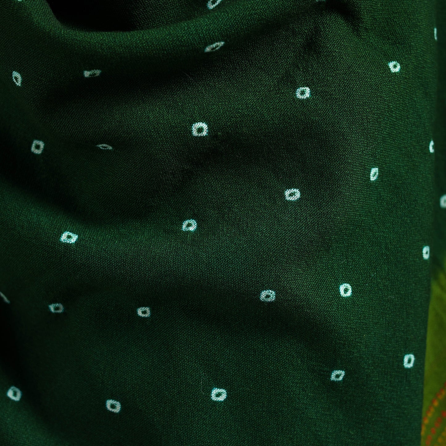 Kutch Handwoven Clamp Dyed Shibori Desi Wool Shawl 56