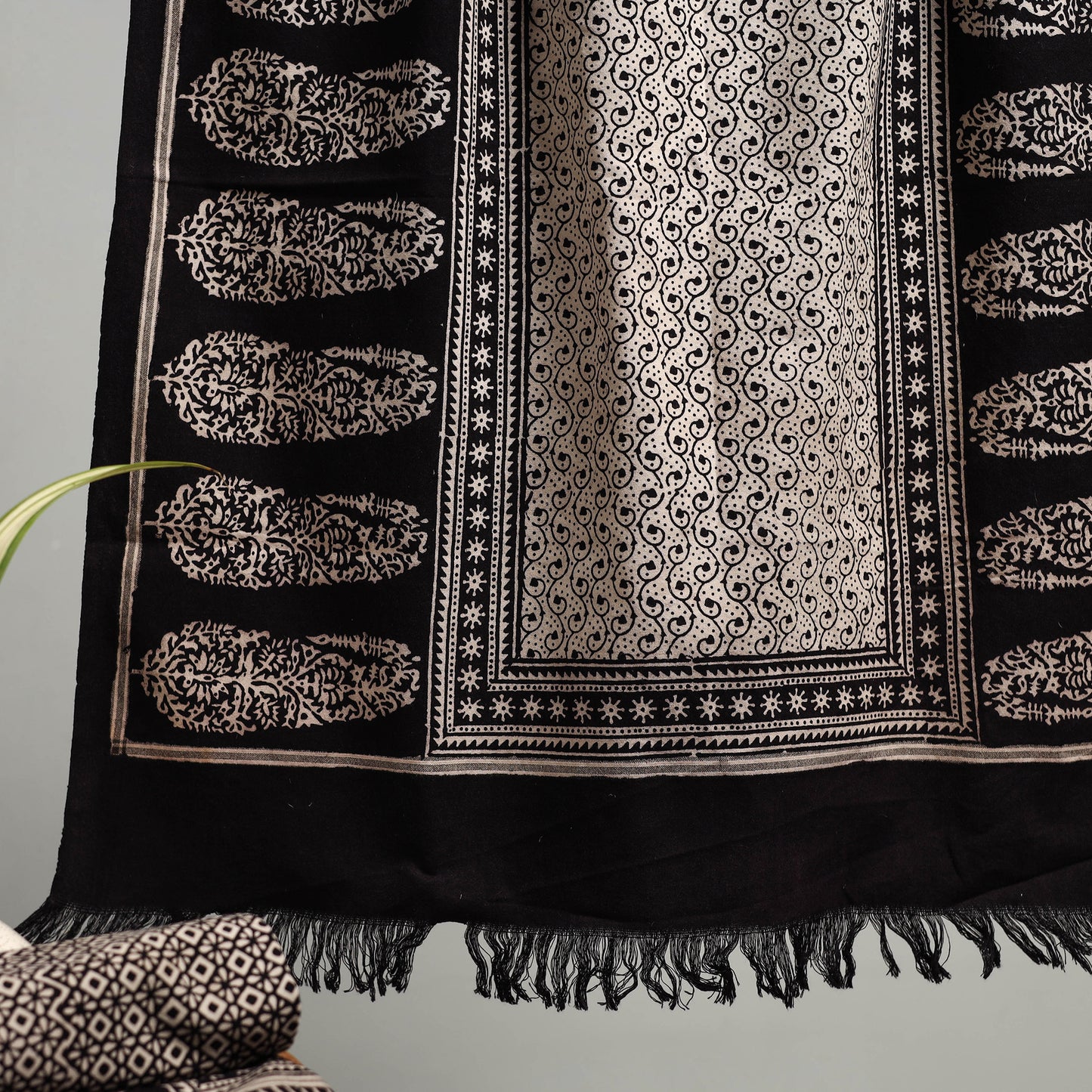Handloom Cotton Natural Dyed Hand Block Bagh Print Towel 108