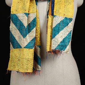 Bengal Kantha Handwork Patchwork Reversible Silk Stole 353
