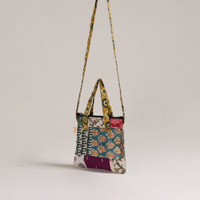 Multicolor - Handcrafted Quilted Patchwork Sling Bag 02